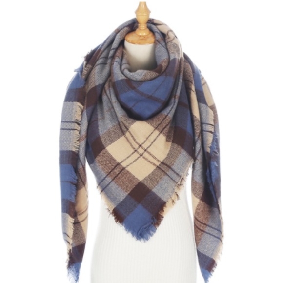 NWT Plaid Blanket Scarf Wrap BOUTIQUE - Picture 4 of 4